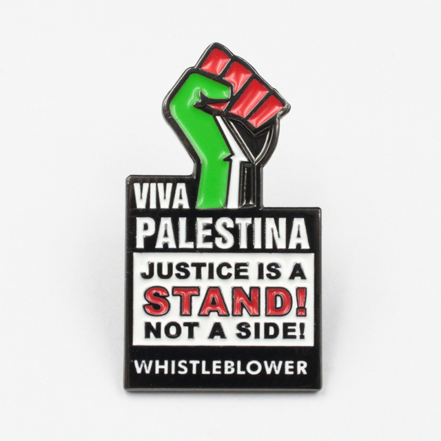 Épinglette en émail dur et doux du drapeau de la Palestine 