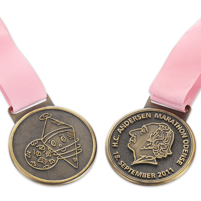 Médaille de gravure de la course du marathon mondial de Chicago New York City