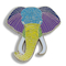 Épinglette en métal émaillé doux, animal éléphant