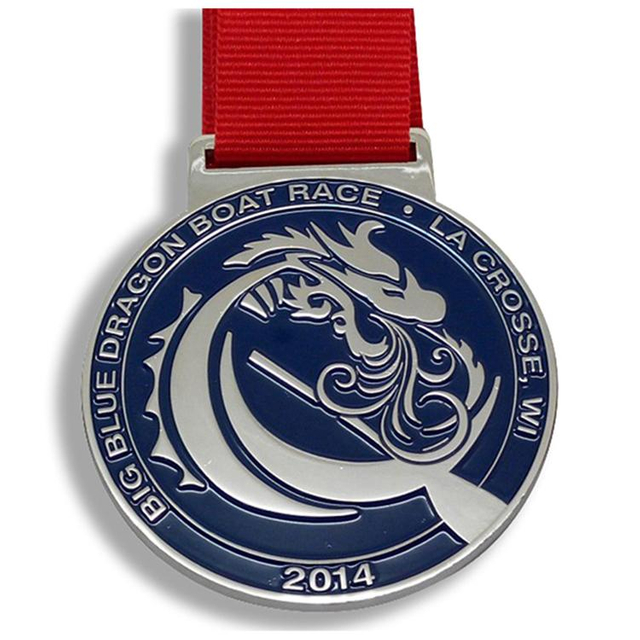 Médaille en métal du prix du bateau Dargon en émail doux