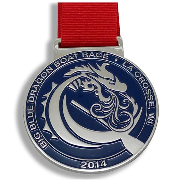 Médaille en métal du prix du bateau Dargon en émail doux