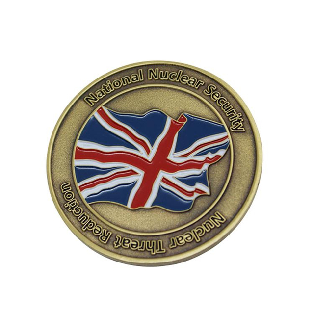 Pièce de défi en métal émaillé doux avec logo personnalisé de l'Angleterre