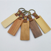 Personnalisé style différent nom vierge en cuir et porte-clés en bois 