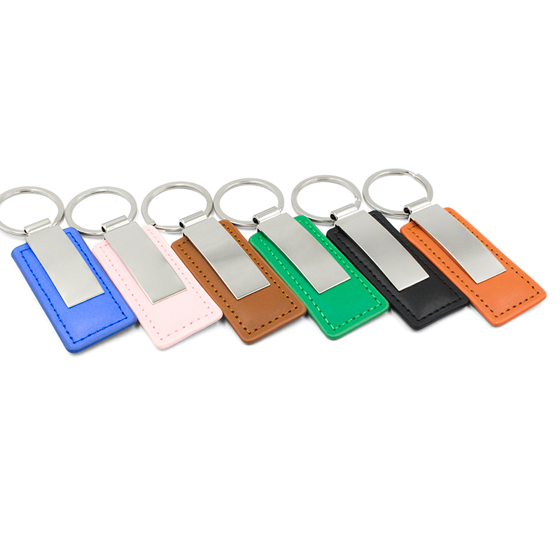 Logo de voiture personnalisé promotionnel en métal PU trousseau en cuir