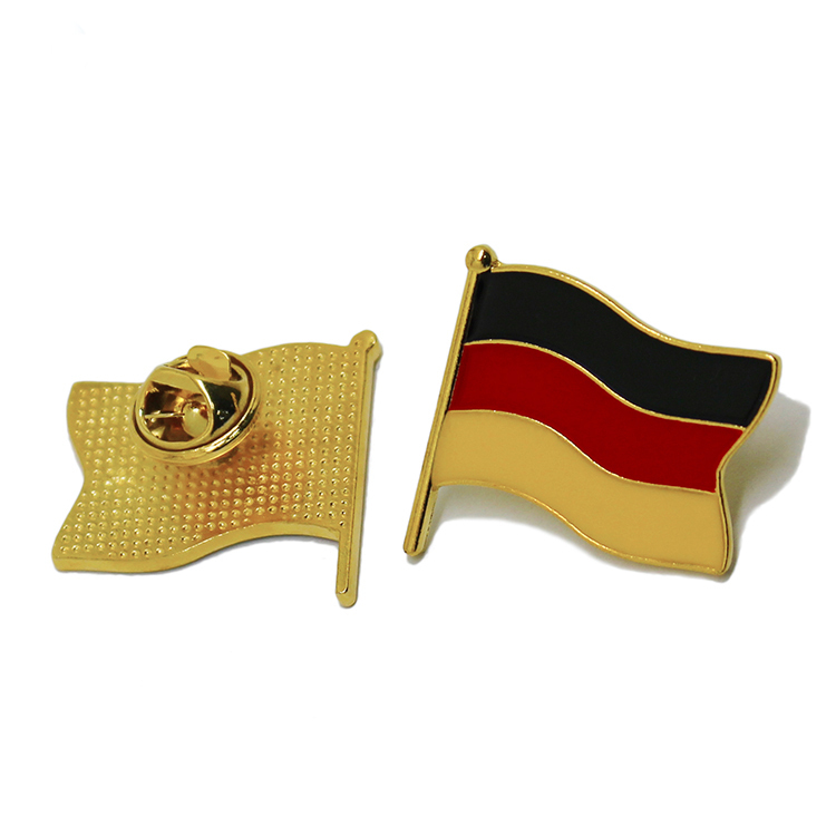 Épinglette de drapeau de pays en métal et émail doux