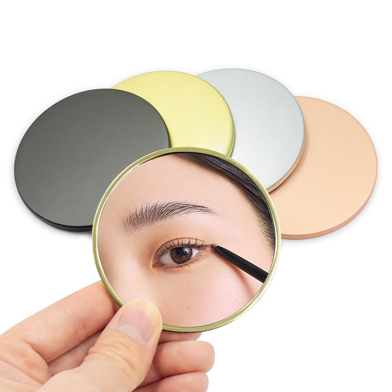 Miroir de poche compact pliable gravé par un designer mignon personnalisé