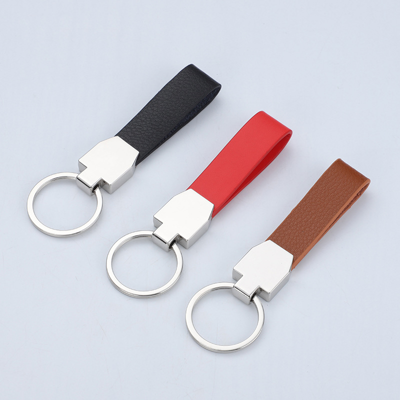 Porte-clés personnalisés en cuir et métal vierges personnalisés