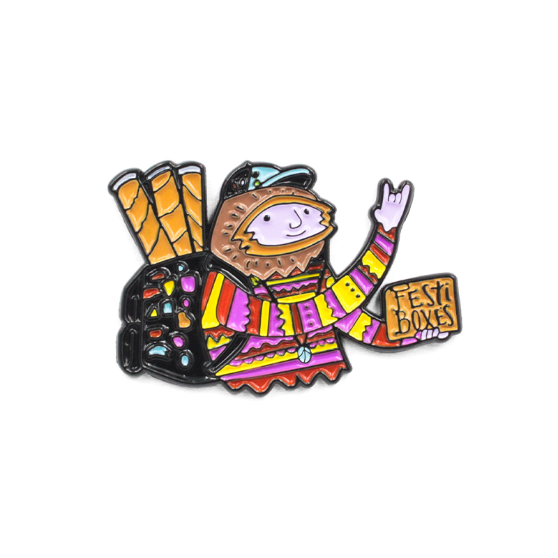 Badge du fabricant, dessin animé, épingle à revers en émail dur personnalisé
