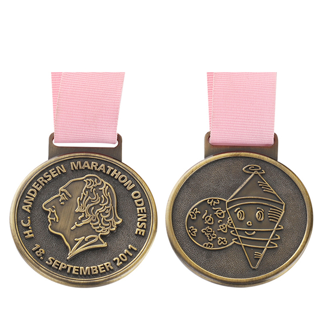 Médaille de gravure de la course du marathon mondial de Chicago New York City