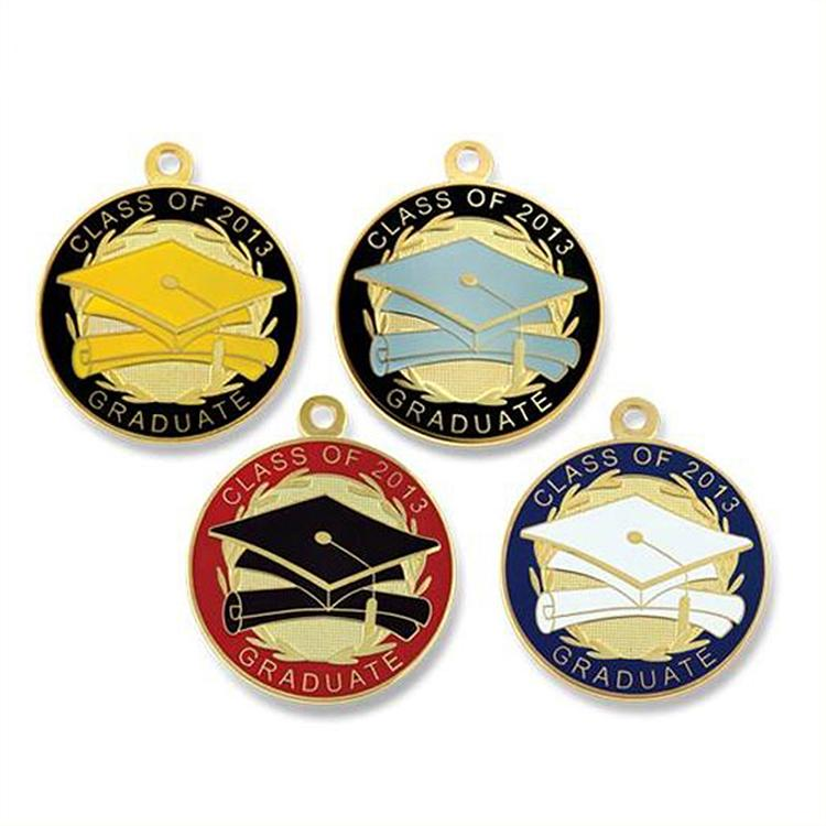 Médaille en métal pour étudiants diplômés en émail doux 2D