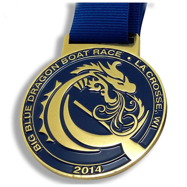 Médaille en métal du prix du bateau Dargon en émail doux