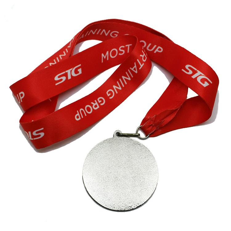 Médaille en métal en pâte de couleur personnalisée avec lanière
