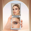 Miroir de poche compact pliable gravé par un designer mignon personnalisé