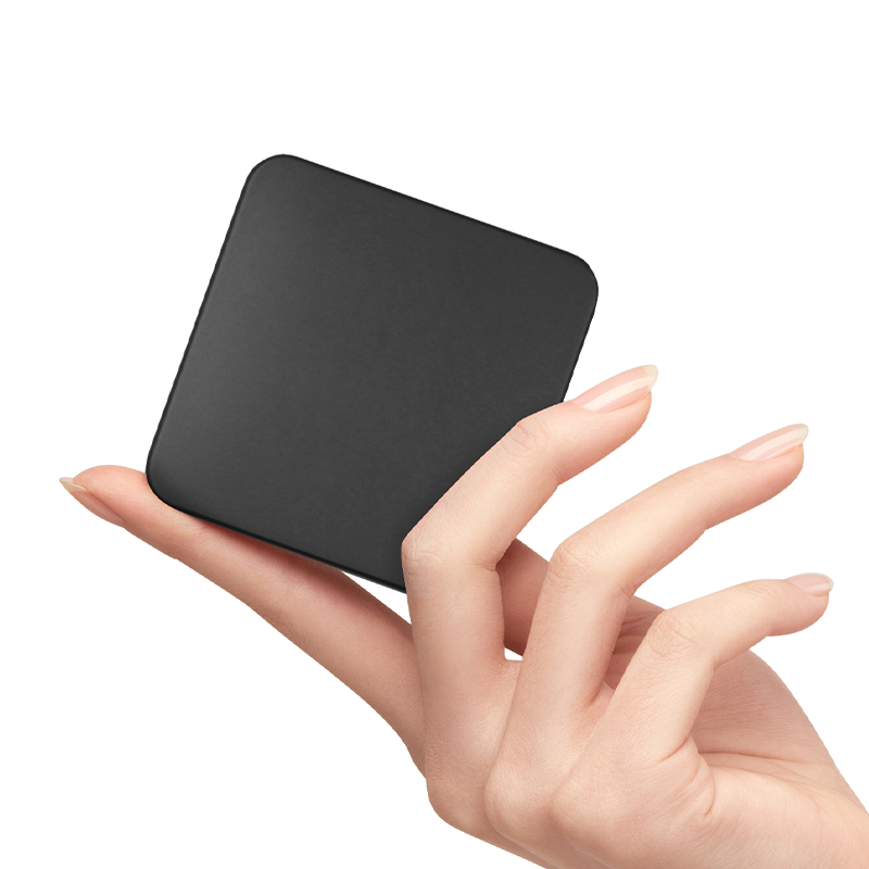 Miroir de poche compact pliable gravé par un designer mignon personnalisé