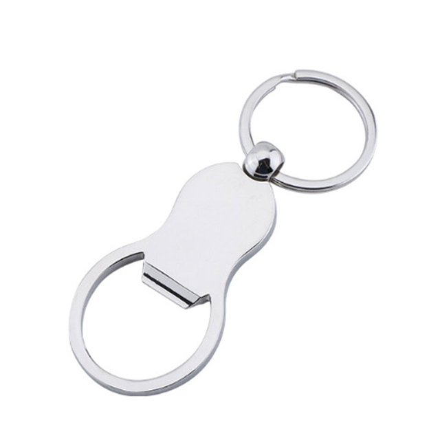 Porte-clés ouvre-bouteille vierge avec logo personnalisé en vrac 