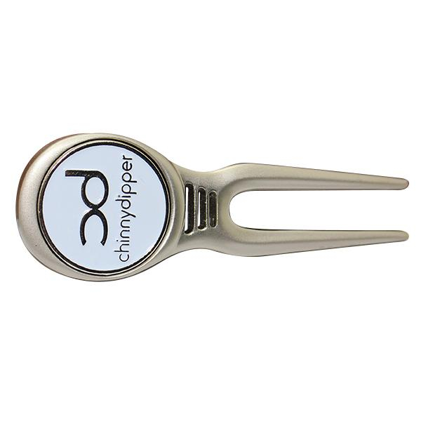 Relève-pitch de golf et clip pour chapeau avec logo personnalisé plaqué nickel