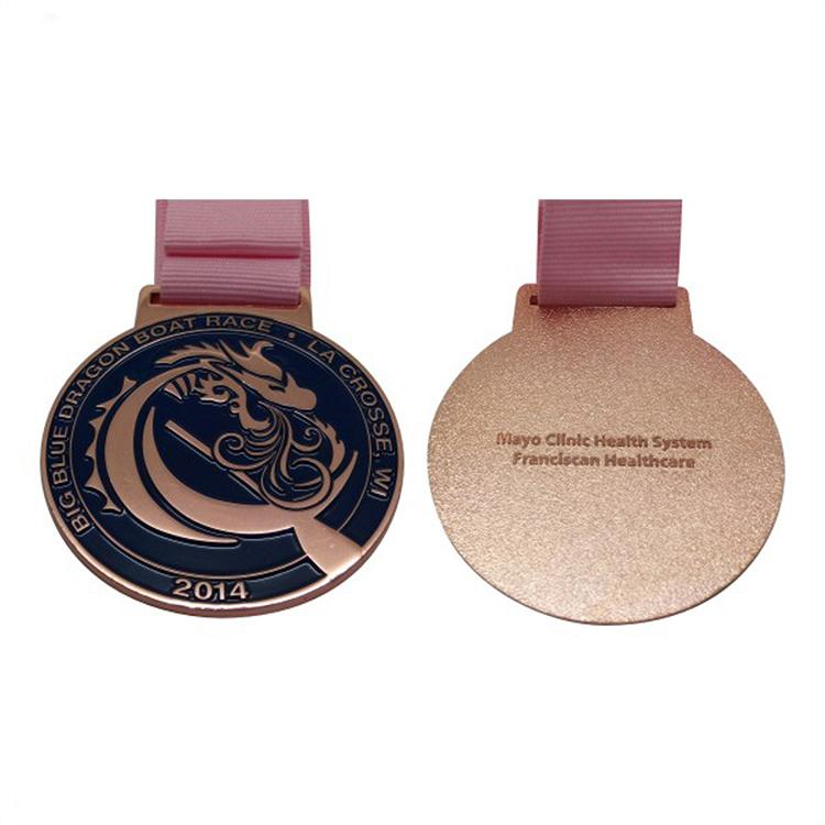 Médaille en métal du prix du bateau Dargon en émail doux