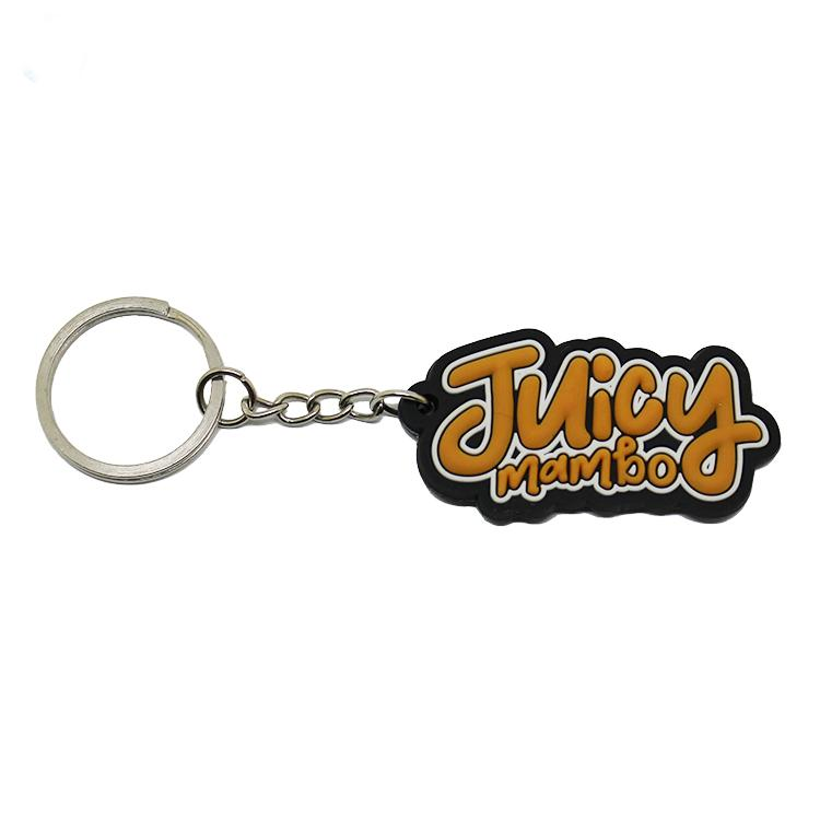 Porte-clés en caoutchouc PVC souple de marque Alphabet personnalisé