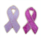 Épinglette en ruban de cancer en émail doux avec époxy