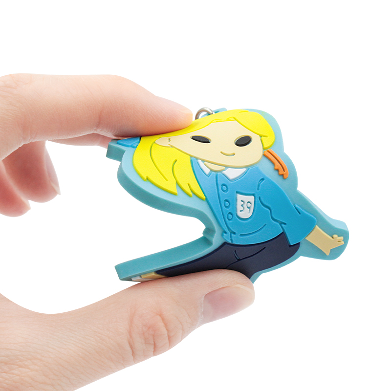 Porte-clés personnalisés en PVC souple, dessin animé