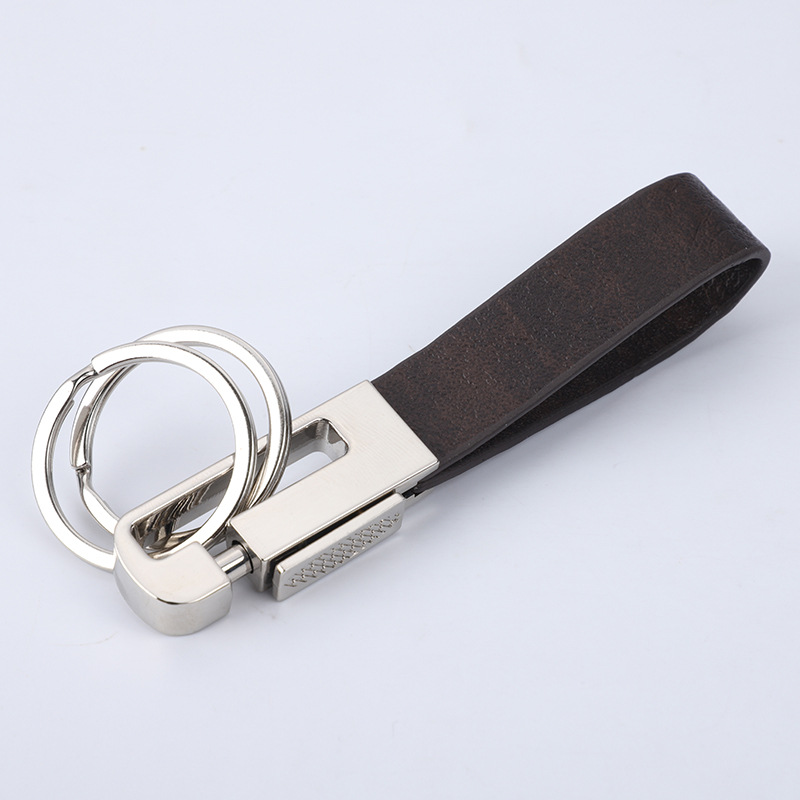 Porte-clés en cuir à motif vierge, bracelet en cuir pour hommes