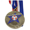 Médaille d'or antique en émail doux de football personnalisé