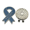 Clip de chapeau de golf en émail doux avec ruban Cancer avec logo personnalisé