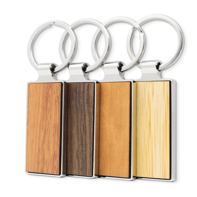 Porte-clés créatif en bois gravé au laser