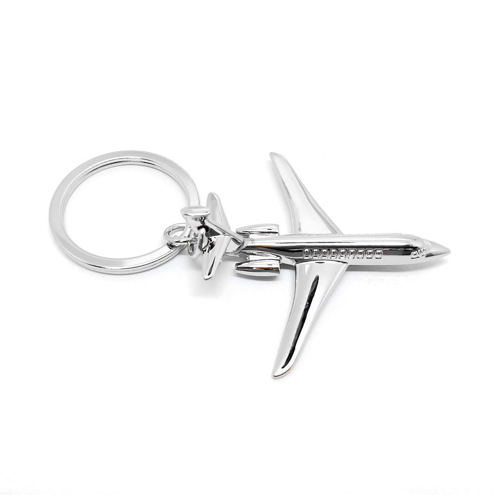Porte-clés d'avion avec logo en métal personnalisé, modèle 3D