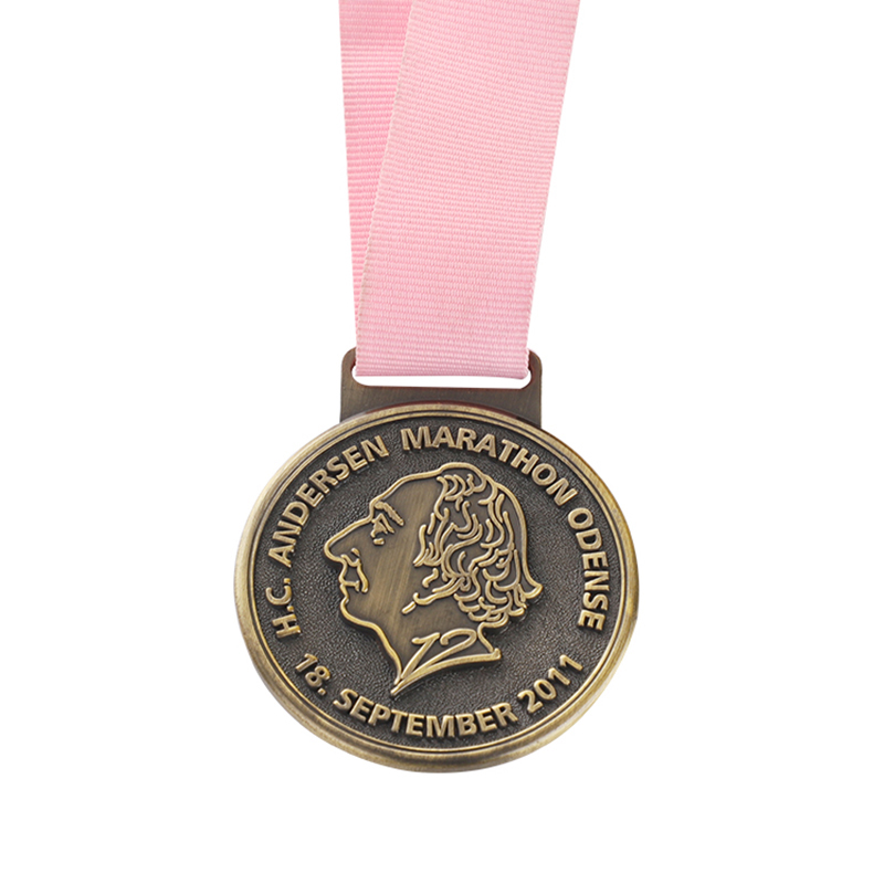 Médaille de gravure de la course du marathon mondial de Chicago New York City