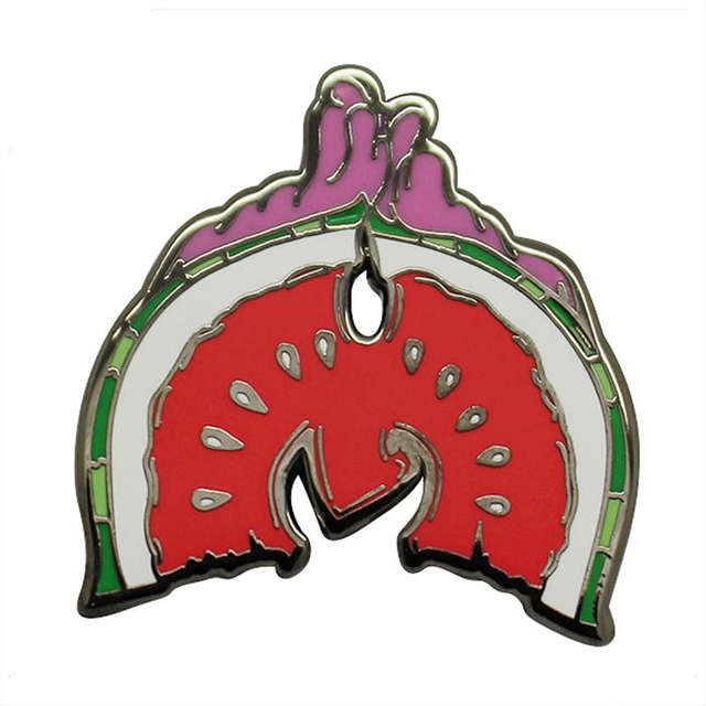 Broche en émail dur personnalisée en métal de fruits de pastèque