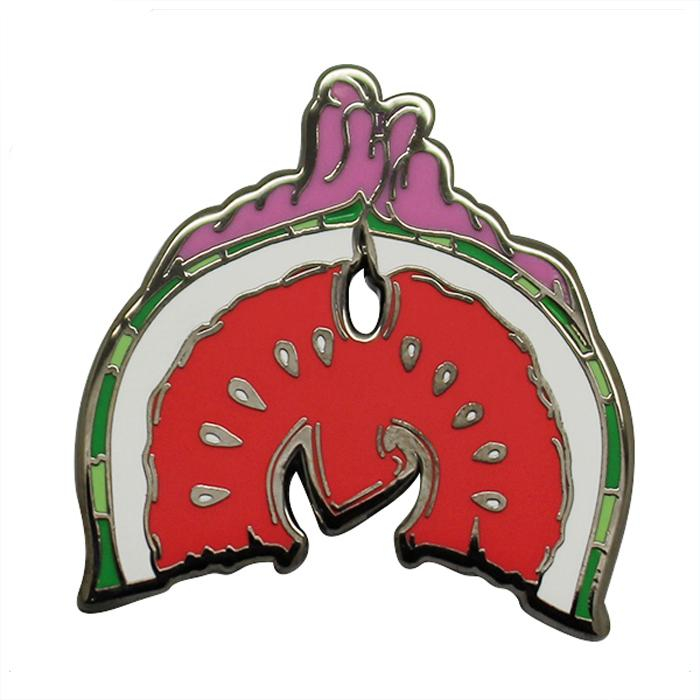Broche en émail dur personnalisée en métal de fruits de pastèque