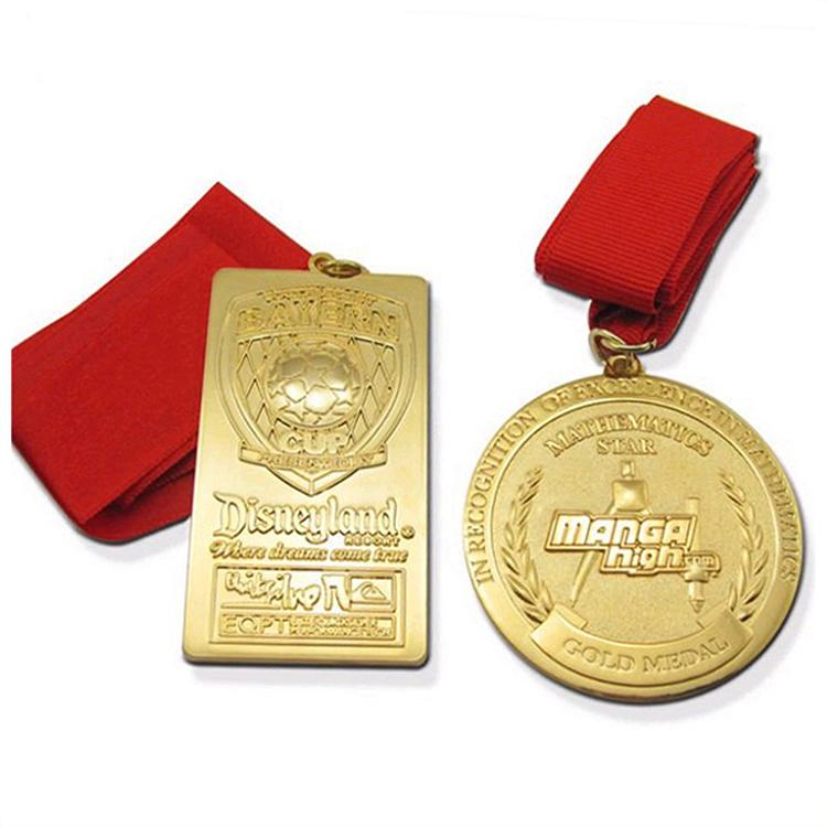 Médaille d'or en métal de football de football personnalisée 3D