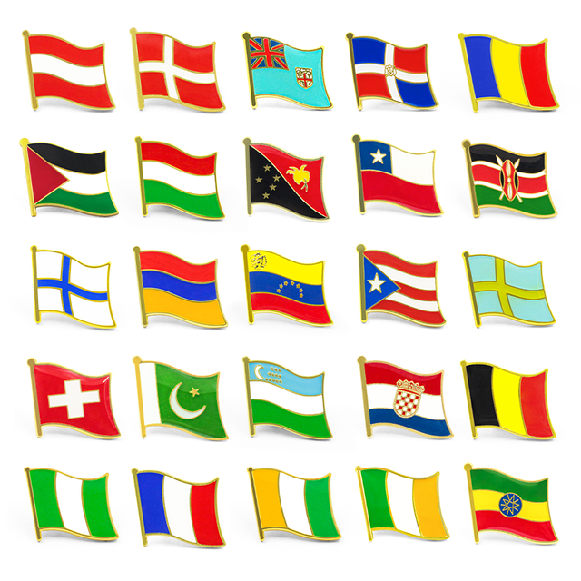 Épingle de drapeau en émail personnalisée