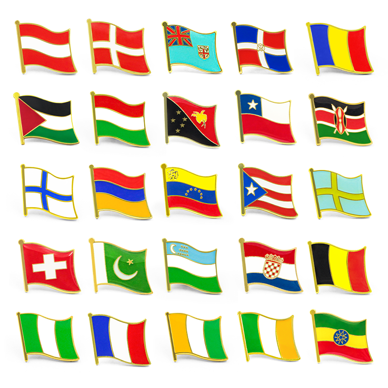 Épingle de drapeau en émail personnalisée