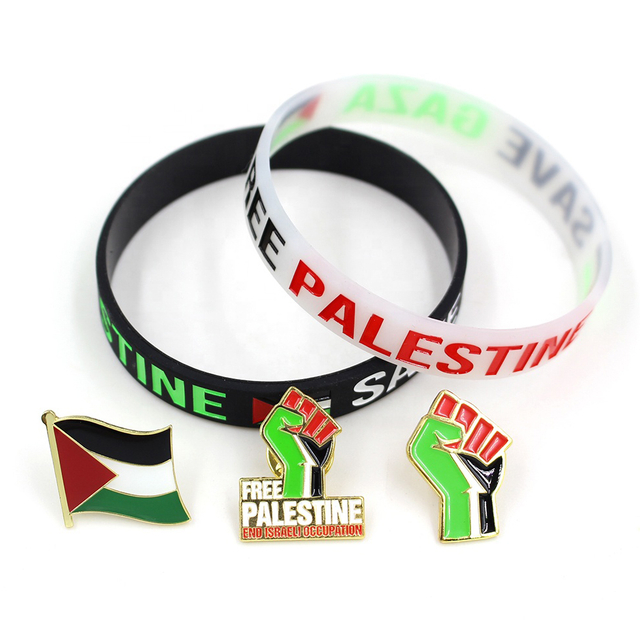Épinglette en émail dur et doux du drapeau de la Palestine 