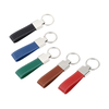 Porte-clés en cuir vierge pour hommes avec logo gravé personnalisé 