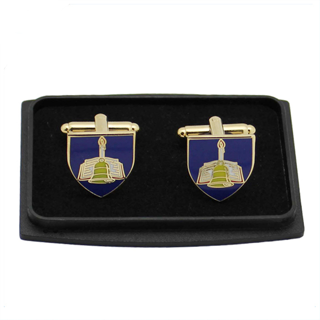 Boutons de manchette en métal personnalisés avec boîte cadeau