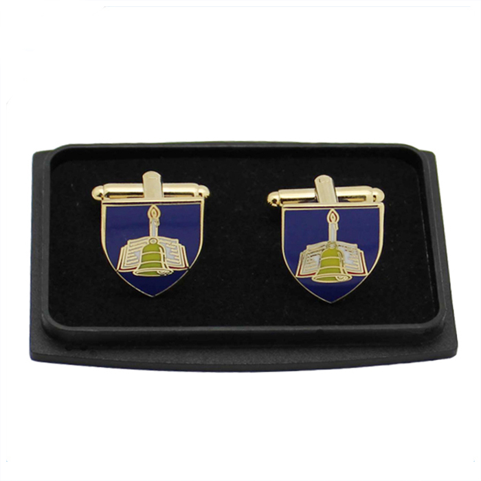Boutons de manchette en métal personnalisés avec boîte cadeau