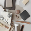 Miroir de poche compact pliable gravé par un designer mignon personnalisé