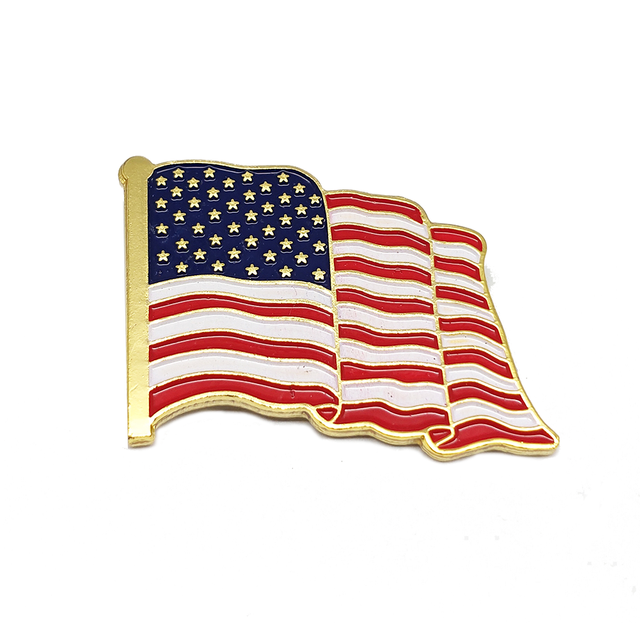 Épinglette en émail personnalisée avec drapeau américain des États-Unis, près de chez moi
