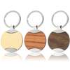 Porte-clés en bois personnalisé, conception ronde, gravure, porte-clés en bois