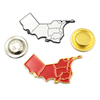 Badge magnétique en émail doux sur mesure, épingle de carte du drapeau d'oman