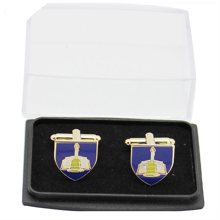 Boutons de manchette en métal personnalisés avec boîte cadeau