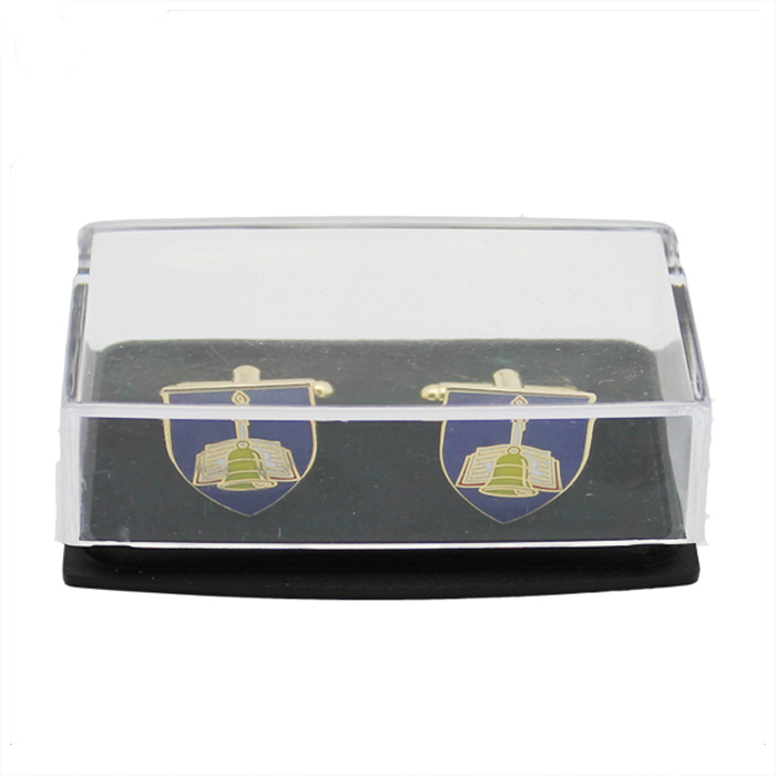 Boutons de manchette en métal personnalisés avec boîte cadeau