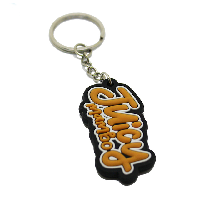 Porte-clés en caoutchouc PVC souple de marque Alphabet personnalisé