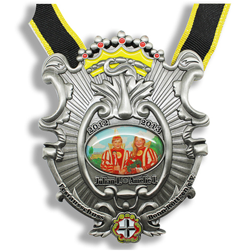 Médaille en métal d'insertion d'autocollant d'impression 3D CMJN
