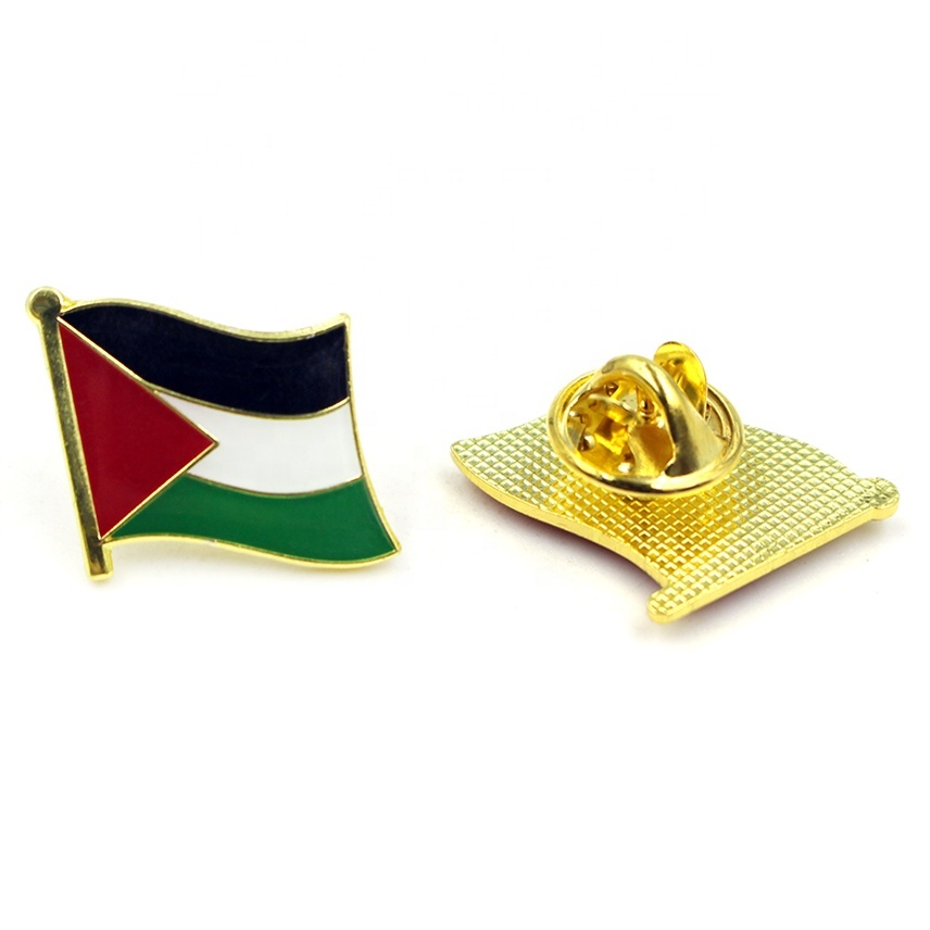 Épingle d'insigne de drapeau de Palestine d'émail dur doux