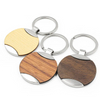 Porte-clés en bois personnalisé, conception ronde, gravure, porte-clés en bois