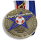 Médaille d'or antique en émail doux de football personnalisé